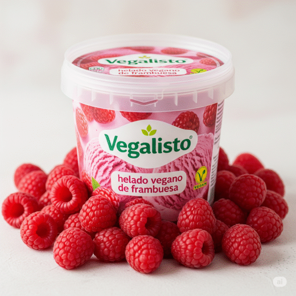 Helado de frambuesas