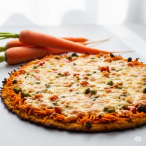 Pizza de zanahoria y queso